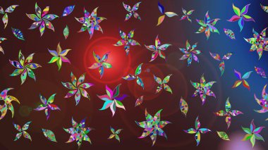 Klasik taslak çizimi. Çiçeksel kahverengi ve mor çizim deseni. Raster çiçek izi..