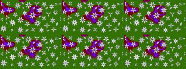 Çizim kalıbı. Çiçek duvar kağıdı. Raster illüstrasyonu. Hint süsü. Renkli süs kenarı. Yeşil ve nötr renklerde.