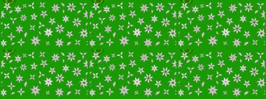 Suluboya çiçekli çiçek deseni. Yeşil renkli Asya tekstili. Raster illüstrasyonu.