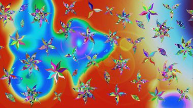 Tekstil veya kitap kapakları, imalat, duvar kağıtları, baskı, hediye paketi ve yapıştırma kitabı için çiçek eskizi geçmişi. Küçük çaplı çiçeklerdeki basit şirin desenler. Raster illüstrasyonu.