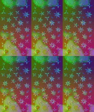 Renkli Bahar Teması eskiz kalıbı. Düz Çiçek Elementleri Tasarımı. Yeşil renkli çiçekler. Çiçekle çizim deseni.