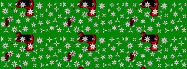 Yeşil renkli çiçekler. Çiçekli çizim şekli. Renkli Bahar Teması eskiz kalıbı. Düz Çiçek Elementleri Tasarımı.