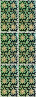 Süslü raster dekorasyonu. Lüks, kraliyet ve Viktorya dönemi konsepti. Gri ve yeşil yerine altın rengi klasik barok çiçekli desenler. Gri ve yeşil renklerde altın element.