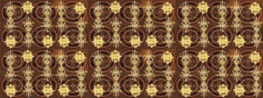 Farklı kar tanesi toplama rasterleri, kahverengi, sarı ve bej renklerde kış elementleri. Raster Noel soyut renkli arkaplan ve tatlı kar tanesi.