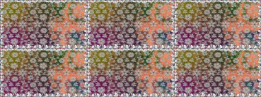 Çiçekli karalama şeklinde Raster çiçek deseni. Nazik, narin çiçek arkaplanı. Kahverengi renkte çiçekler.