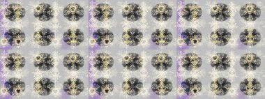 Kar taneleri radyal nötr, gri ve bej renkler. Renkli arka planda güzel kar taneleri. Raster illüstrasyonu..