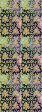 Gri ve nötr renklerde altın desenler ve altın elementler. Geleneksel klasik altın desen. Raster oryantal süs. Barok tarzında kusursuz bir doğulu süsü..