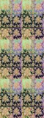 Davetiyeler, kartlar, web sayfası için Raster illüstrasyon. Tarafsız ve gri renklerde altın element. Çizgi sanatı tasarım şablonu için kusursuz sınır. Doğu tarzı element. Altın çizgili çiçek dekoru.