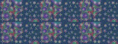 Çiçeksel elementlerle süslenmiş zarif raster dokusu. Küçük çiçekte hoş bir çiçek deseni var. Parlak çiçekli mavi renkler üzerine soyut çizim deseni.