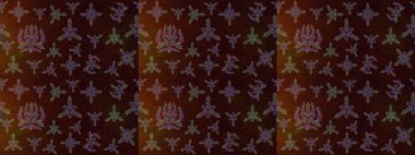 Raster düz çiçek çizim deseni. Hediye ambalaj kağıdı, tebrik kartları, posterler ve pankart tasarımı. Kahverengi, siyah ve yeşil renkte çiçekler.