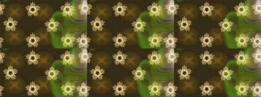 Kahverengi, yeşil ve gri el çizimi desen. Karalama çiçekleri çizim kalıbı. Sanat ilham verici, yeşil ve gri renkli çiçekler ve yapraklar. Raster deseni.