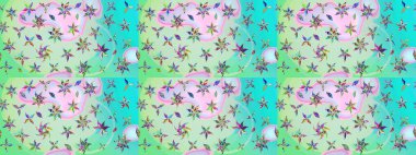 Çiçekli tebrik kartı. Suluboya çiçek buketi. Çiçek arkaplan. Doğum günü kartı ya da düğün davetiyesi. Raster illüstrasyonu. Tarafsız ve mavi renklerde.