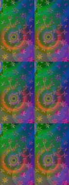 Klasik çiçek desenli. Paketleme, tekstil, duvar kâğıdı için çiçek eskizi. Yumuşak fayans. Raster 'ın taze dokusu. Yumuşak pamuk tasarımı.