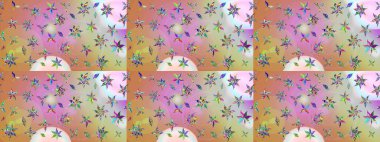 Eskiz Vintage Çiçek Deseni. Raster Kalça dokusu deseni.