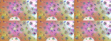 Beautiful watercolor Bouquet of summer flowers sketch pattern. Nice fabric pattern.