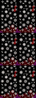 Küçük bir çiçekte eskiz deseni. Hoş bir çiçek geçmişi var. Güzel kumaş deseni. Raster illüstrasyonu.