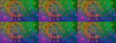 Küçük çaplı çiçeklerdeki basit şirin desenler. Tekstil veya kitap kapakları, imalat, duvar kağıtları, baskı, hediye paketi ve yapıştırma kitabı için çiçek eskizi geçmişi. Raster illüstrasyonu.