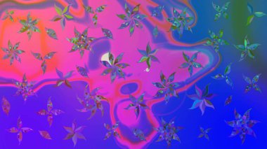 Çizim çiçek deseni duvar kağıdı, web sitesi arka planı, ambalaj kağıdı, davetiye, broşür, afiş veya web sitesi için kullanılabilir. El çizimi Raster çizimi. Parlak elementlerin.