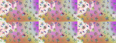 Çiçek desenli eskiz, darbeler, sıçramalar, yaz çiçekleri. Tarafsız ve pembe renklerde çiçekler. Raster illüstrasyonu.