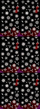 Küçük bir çiçekte eskiz deseni. Hoş bir çiçek geçmişi var. Güzel kumaş deseni. Raster illüstrasyonu.