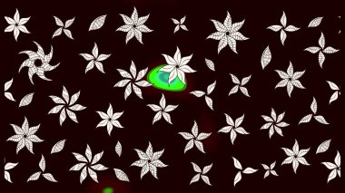 Raster. Renkli Bahar Teması eskiz kalıbı. Düz Çiçek Elementleri Tasarımı.