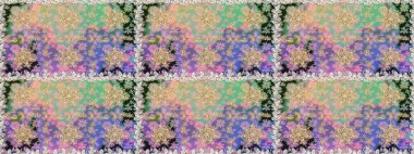 Tarafsız ve bej renklerde altın ve altın elementler. Kusursuz damaske klasik altın desen. Raster illüstrasyonu. Tekrarlayan ögelerle soyut arkaplan Raster.