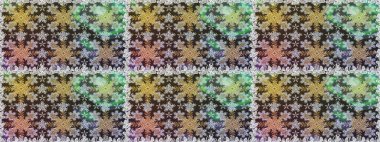 El yapımı dekoratif çerçeve, albüm kapağı, tebrik kartı, klasik Art deco tarzı. Altın karalama fantezi yapraklarından Raster soyut çiçek çelengi ve gri ve nötr renklerde çiçek..