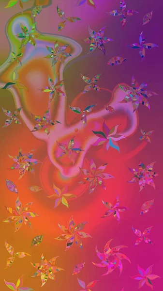 Suluboya çizim kalıbı. Dekorasyon ve tasarım için güzel bir desen. Moda baskısı. Çiçeğin suluboya çizimlerinin mükemmel deseni. Eski model. Raster illüstrasyonu.