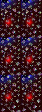 Raster illüstrasyonu. Küçük çiçekteki sevimli çiçek deseni. Siyah ve kahverengi renkte çiçekler.