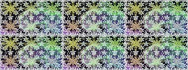 Damask altın soyut çiçek gri ve nötr renklerde pürüzsüz desen. Raster illüstrasyonu. Süsleme.