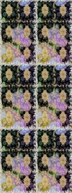 Çiçek deseni. Kusursuz raster arka plan. Kahverengi ve bej renklerde altın elementler. Şık bir grafik desen. Duvar kâğıdı barok, İspanyol kumaşı.