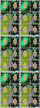 Kusursuz raster arka plan. Şık bir grafik desen. Çiçek deseni. Kahverengi ve bej renklerde altın elementler. Duvar kâğıdı barok, İspanyol kumaşı.