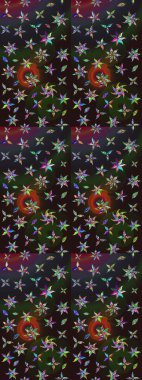 El çizimi Raster çizimi. Parlak elementlerin. Çizim çiçek deseni duvar kağıdı, web sitesi arkaplanı, paket kağıdı, davetiye, broşür, pankart veya web sitesi için kullanılabilir.