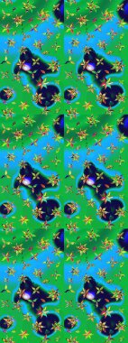 Modern stil dokusu. Çiçek desenli raster, çizgi grafik desenli soyut raster arkaplan.