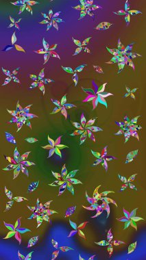 Raster illustration. Birthday card or wedding invitation. Greeting card with flowers. Watercolor floral bouquet. Floral background. On colors.