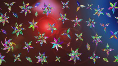 Küçük çaplı çiçeklerdeki basit şirin desenler. Tekstil veya kitap kapakları, imalat, duvar kağıtları, baskı, hediye paketi ve yapıştırma kitabı için çiçek eskizi geçmişi. Raster illüstrasyonu.