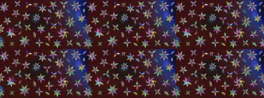 Soyut etnik raster çizim kalıbı. Arkaplan dokusu, duvar kağıdı, kahverengi ve mor renkli çiçek teması. Kabile sanatı boho baskısı, klasik çiçek arkaplanı.