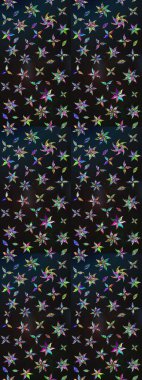 Raster deseni. Sanat ilham verici ve mavi tarzı çiçekler ve arkasında iz bırakır. Karalama çiçekleri çizim kalıbı. Gri ve mavi el çizimi desen.