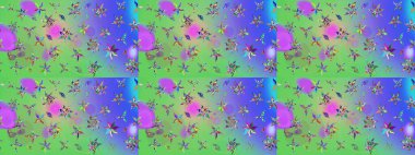 Çiçek deseni duvar kağıdı, desen dolguları ve web sayfası arka planı için kullanılabilir. Şekil verilmiş çiçeklerle eskiz deseni. Süslü zentangle çizim dokusu, soyut çiçeklerle süslenmiş..