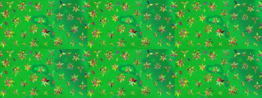 Zarif, parlak ve eskiz yeşil ve sarı çiçek desenli tasarım. Sabıka baskıları, bebek kıyafetleri, duvar kâğıtları, paket kutuları vb..