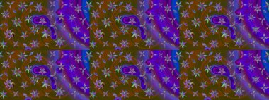 Çiçekli eskiz çizimi. Düz Çiçek Elementleri Tasarımı. Kahverengi ve mor renkli çiçekler. Renkli Yaz Teması çizim şablonu.