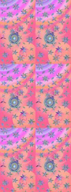 Sabıka fotoğraflarında, bebek kıyafetlerinde, duvar kâğıtlarında, paket kutularında falan kullanılabilir. Zarif, parlak ve eskiz pembe ve nötr çiçek deseni tasarımı. Raster..