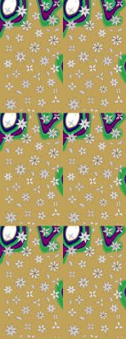 Sarı ve nötr renklerde etnik çiçekli zarif eskiz deseni. Raster Çiçek İllüstrasyon Şirin Tekstil.