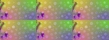 Tarafsız renklerde bahar çiçekleri. Raster illüstrasyonu. Raster çiçekleri klasik tarzda çizilmiş. Çiçekli yumuşak çizim deseni.