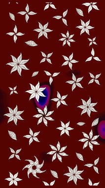 Çiçekli çiçek deseni, suluboya. Küçük çiçekte güzel bir çiçek deseni var. Raster deseni.