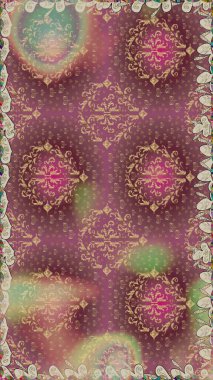 Güzel kumaş deseni. Renkli Bahar Temalı Kusursuz Arkaplan. Kusursuz çiçek deseni. Düz Çiçek Elementleri Tasarımı. Asya tekstil tarzında. Raster illüstrasyonu.