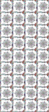 Düz Çiçek Elementleri Tasarımı. Çiçeksiz desenli arka plan. Tarafsız, beyaz ve mavi renklerde çiçekler. Renkli Bahar Teması Kusursuz Arkaplan.