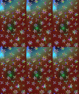 Hoş bir çiçek geçmişi var. Güzel kumaş deseni. Küçük bir çiçekte eskiz deseni. Raster illüstrasyonu.