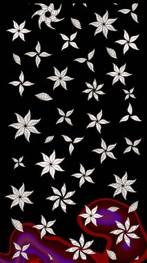 Renkli Bahar Teması eskiz kalıbı. Siyah ve nötr renklerde çiçekler. Düz Çiçek Elementleri Tasarım Raster illüstrasyonu. Çiçek eskiz kalıbı geçmişi.