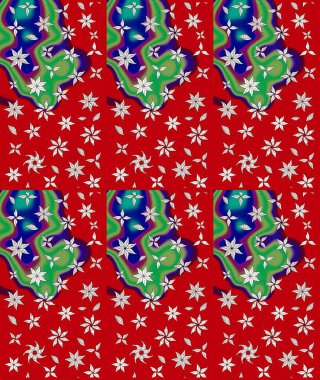 Raster güzel bir çiçek deseni çizmiş. Bahar mevsimi. Tatil havası. Nazik romantik baskı. Kırmızı renkte çiçekler.